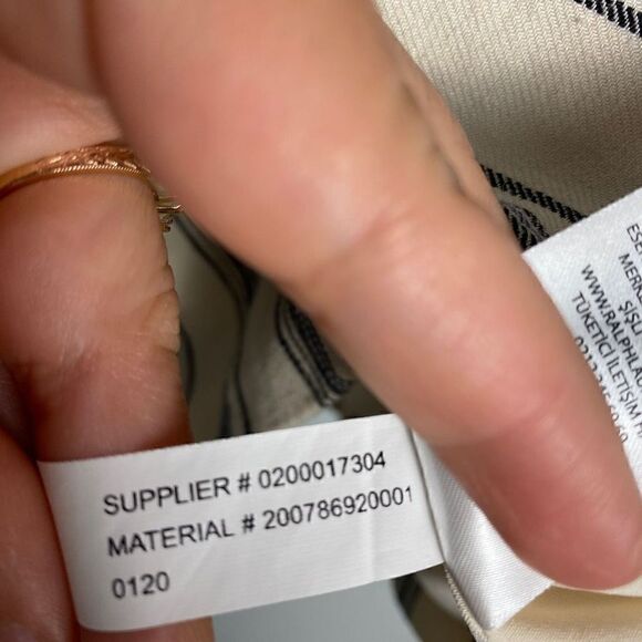 Lauren Ralph Lauren Striped Linen Twill Blazer - Picture 11 of 13